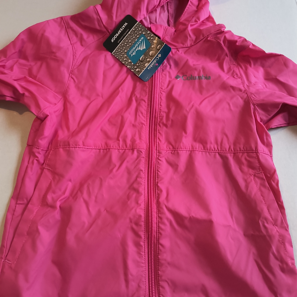 Columbia Hot Pink Hooded Rain Shell